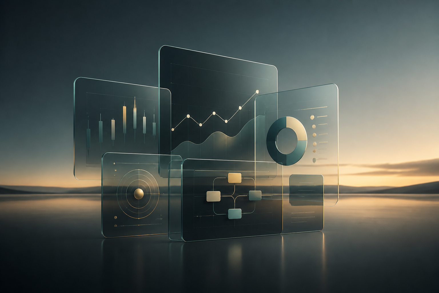 Abstract native app development visual for Lunor Crest LLC